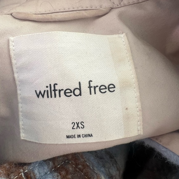 Flannel Shirt/Jacket. Pastel Blue and Brown. Fleece. - Picture 3 of 3